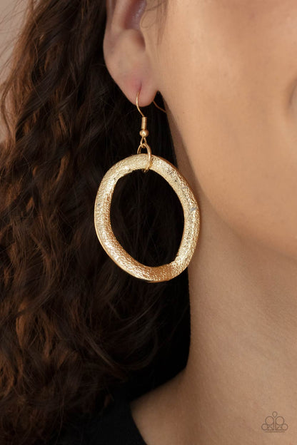 Industrial Intimidation - Gold Necklace  - Paparazzi Accessories - Paparazzi Accessories 