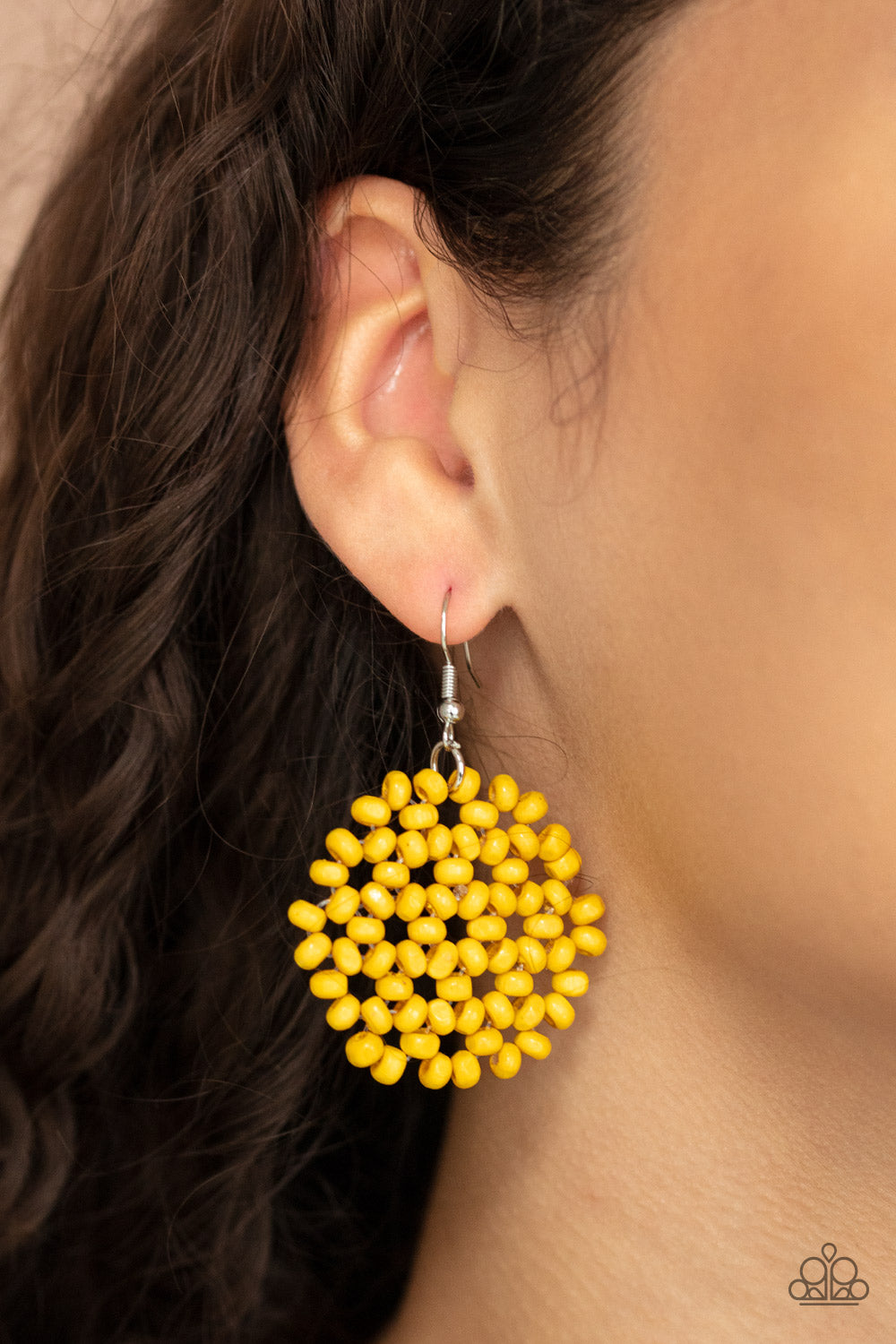Summer Escapade - Yellow Earrings - Paparazzi Accessories - Paparazzi Accessories 