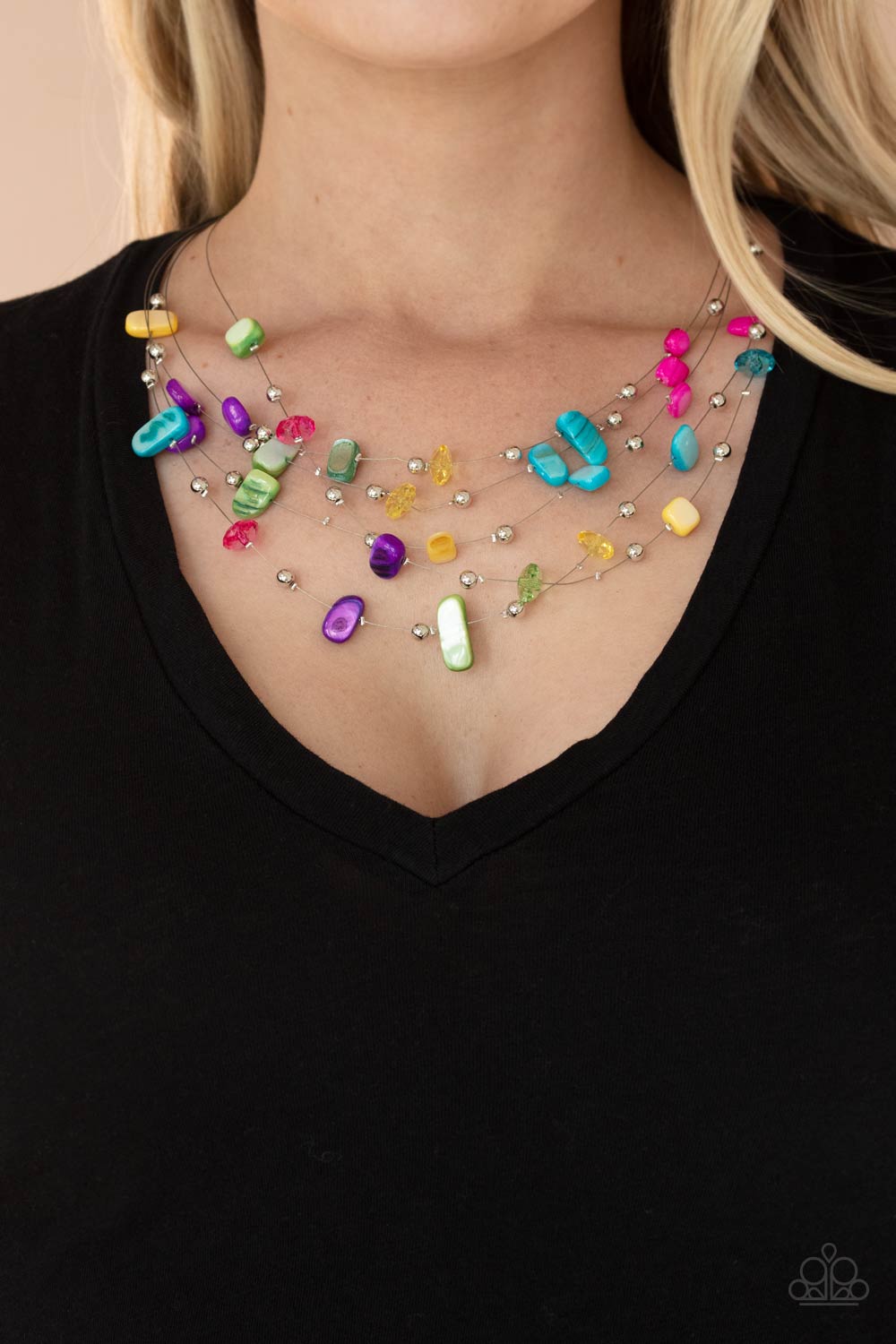 Prismatic Pebbles - Multi Necklace- Paparazzi Accessories - Paparazzi Accessories 