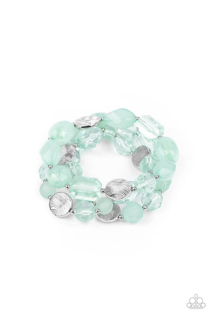 Oceanside Bliss - Green Bracelet - Paparazzi Accessories - Paparazzi Accessories 