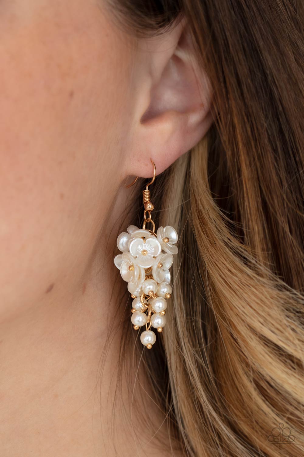Bountiful Bouquets - Gold Earrings- Paparazzi Accessories - Paparazzi Accessories 