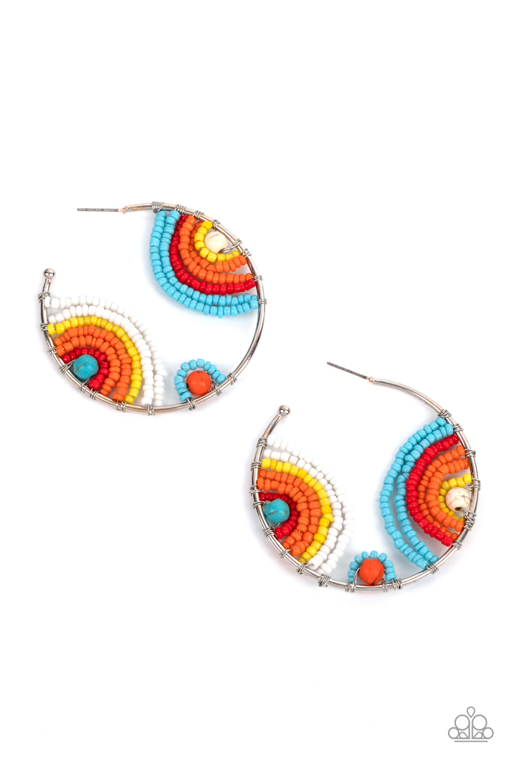 Rainbow Horizons - Multi Earrings - Paparazzi Accessories - Paparazzi Accessories 