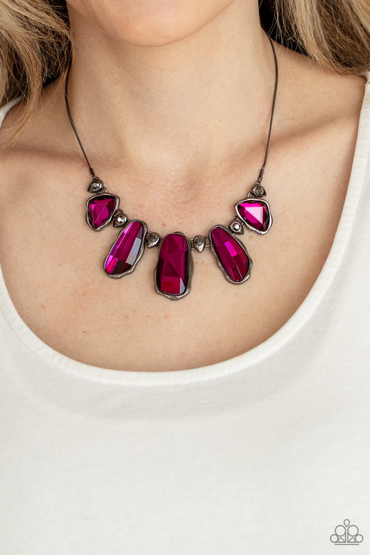Cosmic Cocktail - Pink Necklace  - Paparazzi Accessories - Paparazzi Accessories 