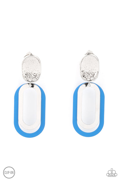 Melrose Mystery - Blue Earrings - Paparazzi Accessories - Paparazzi Accessories 