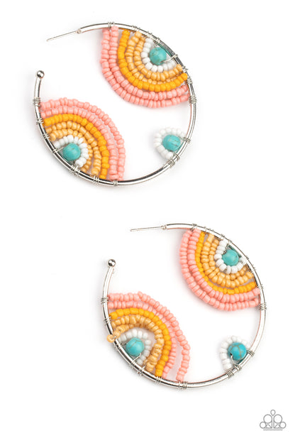 Rainbow Horizons - Multi Earrings - Paparazzi Accessories - Paparazzi Accessories 