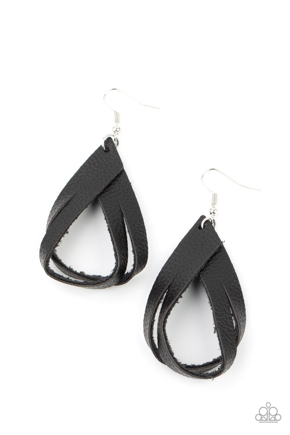 Thats A STRAP - Black Earrings - Paparazzi Accessories - Paparazzi Accessories 