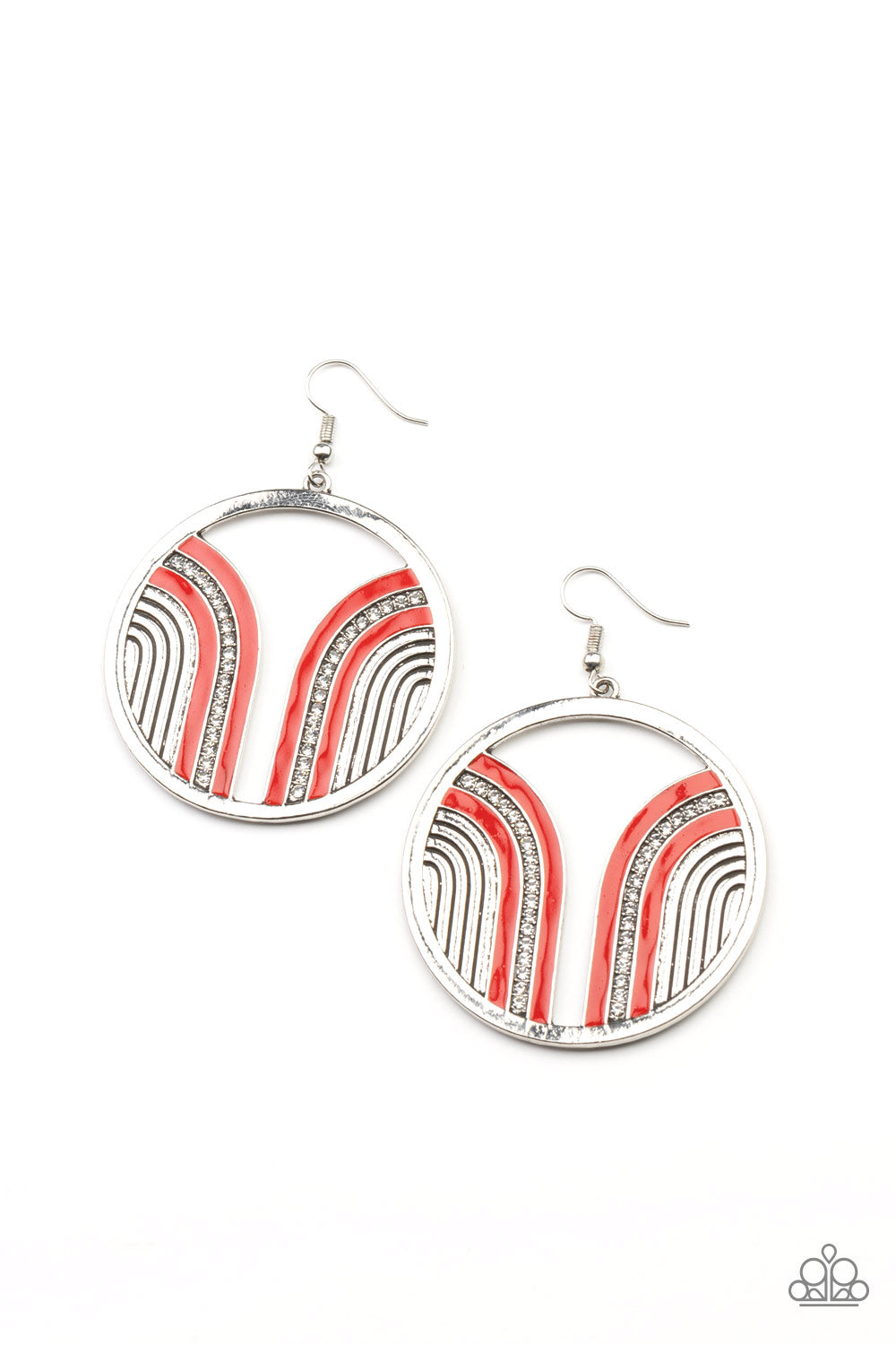 Delightfully Deco - Red Earrings - Paparazzi Accessories - Paparazzi Accessories 