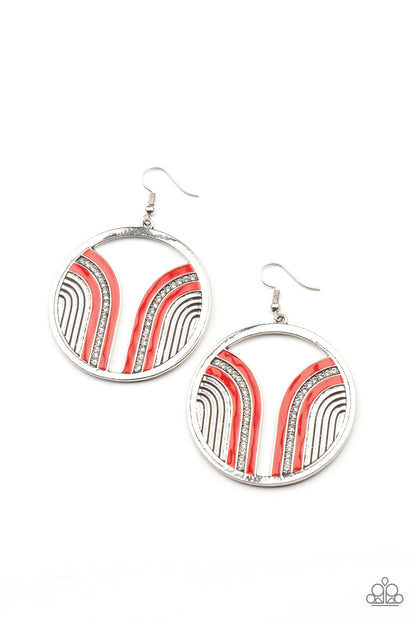 Delightfully Deco - Red Earrings - Paparazzi Accessories - Paparazzi Accessories 