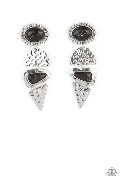 Earthy Extravagance - Black Earrings - Paparazzi Accessories - Paparazzi Accessories 