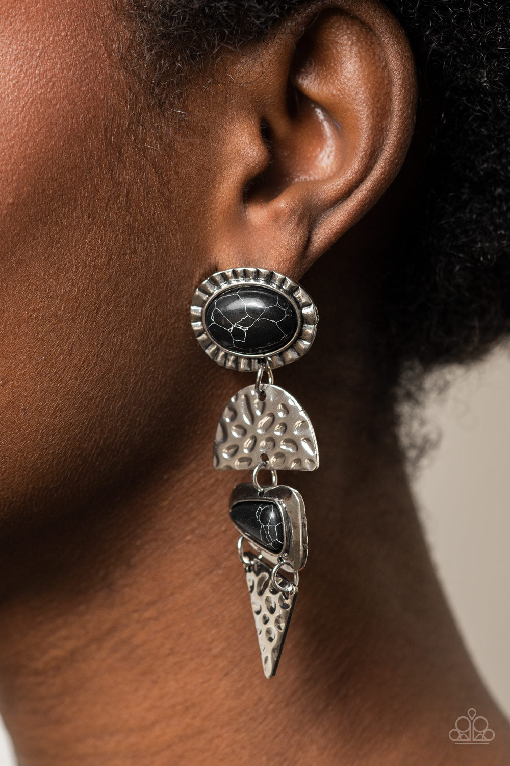 Earthy Extravagance - Black Earrings - Paparazzi Accessories - Paparazzi Accessories 