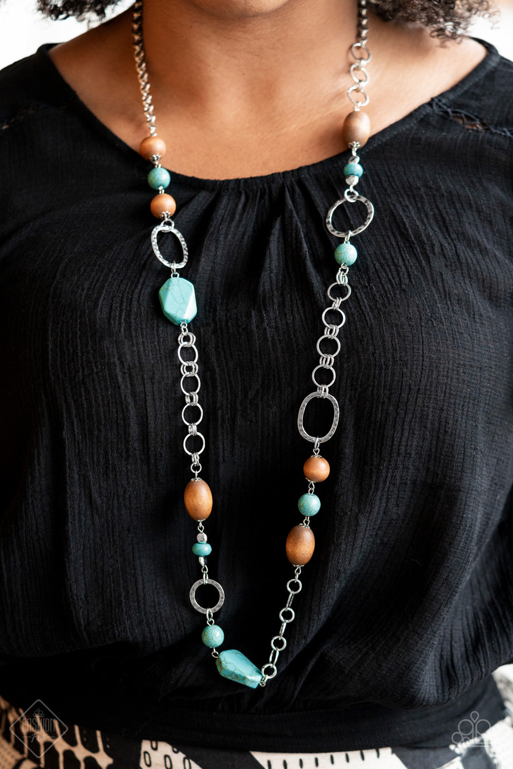Prairie Reserve - Blue Necklace - Paparazzi Accessories - Paparazzi Accessories 