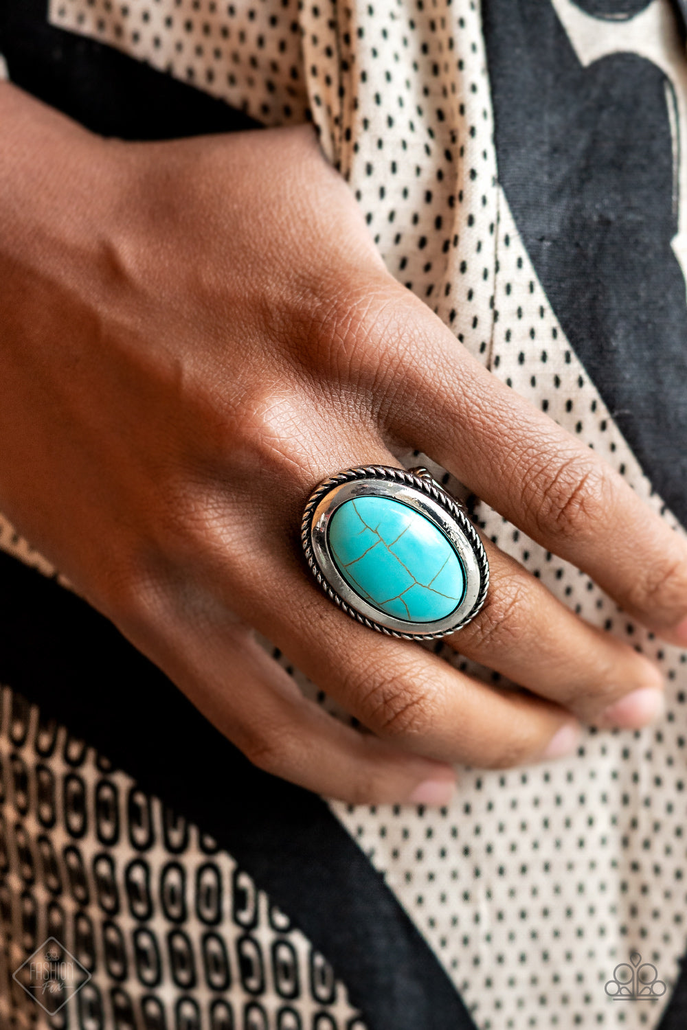 Canyon Sanctuary - Blue Ring - Paparazzi Accessories - Paparazzi Accessories 