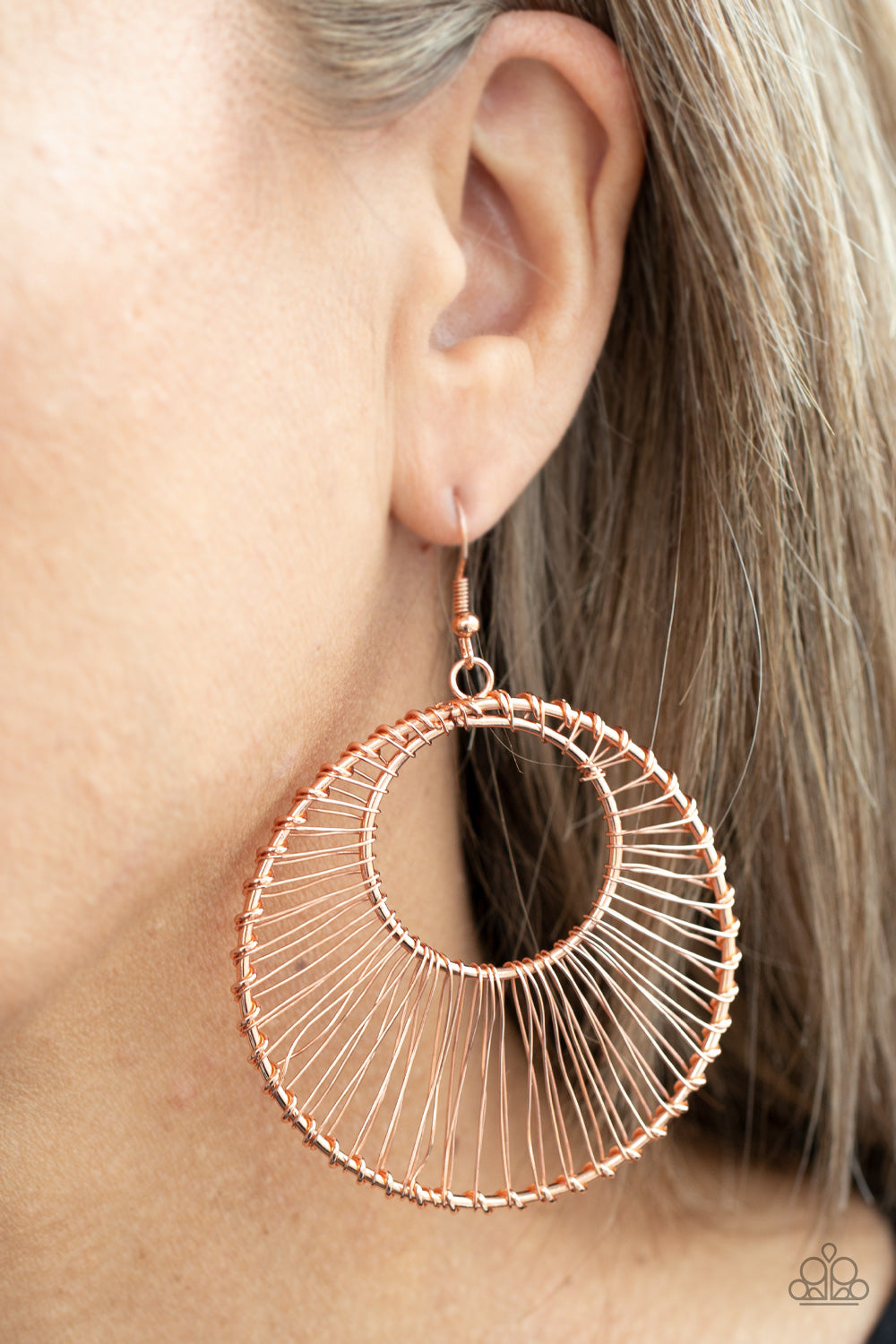 Artisan Applique - Copper Earrings - Paparazzi Accessories - Paparazzi Accessories 