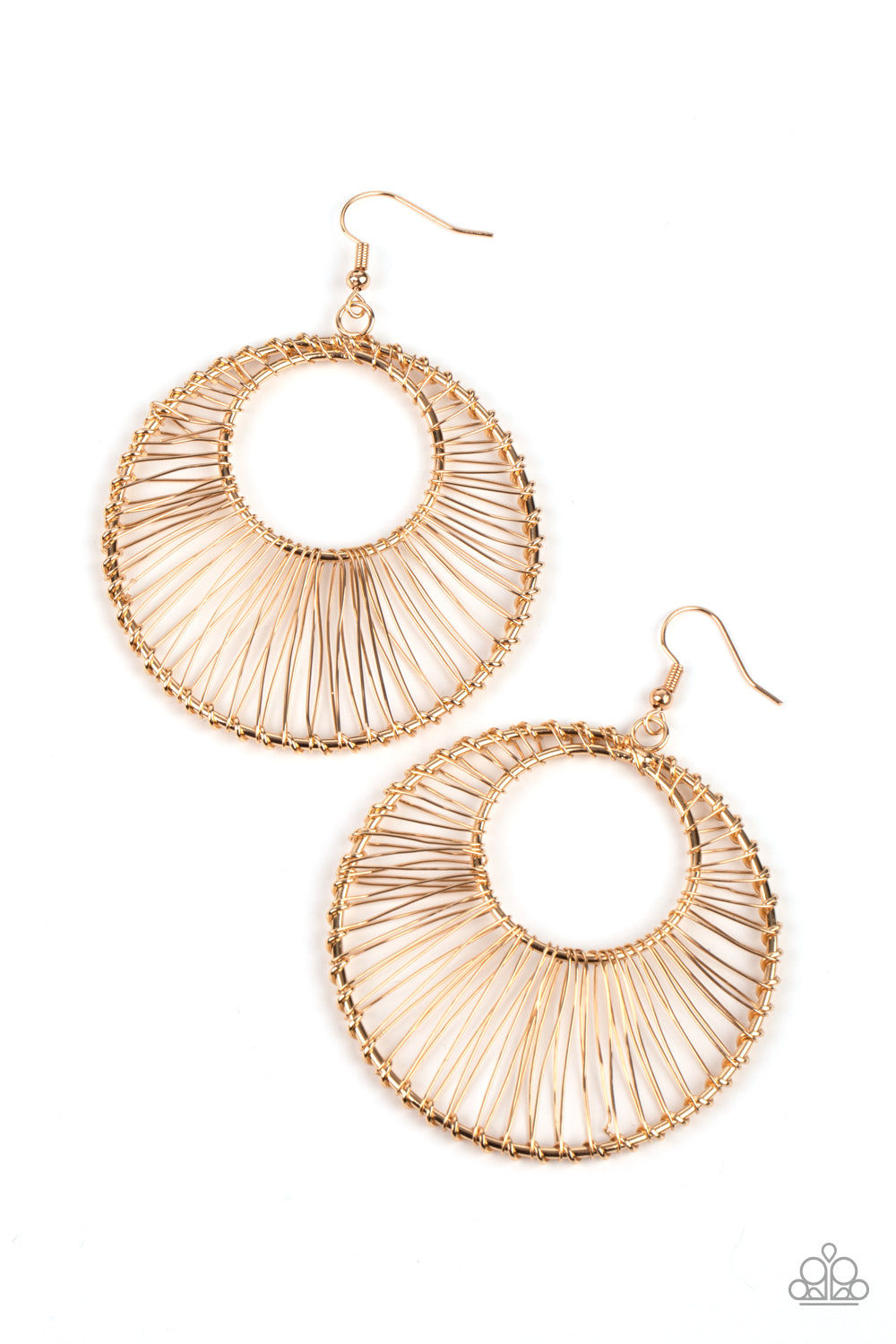 Artisan Applique - Gold Earrings - Paparazzi Accessories - Paparazzi Accessories 