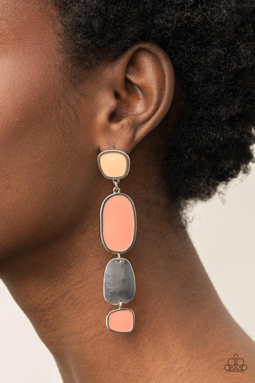 All Out Allure - Orange Earrings - Paparazzi Accessories 