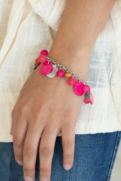 Springtime Springs - Pink Bracelet -  Paparazzi Accessories - Paparazzi Accessories 