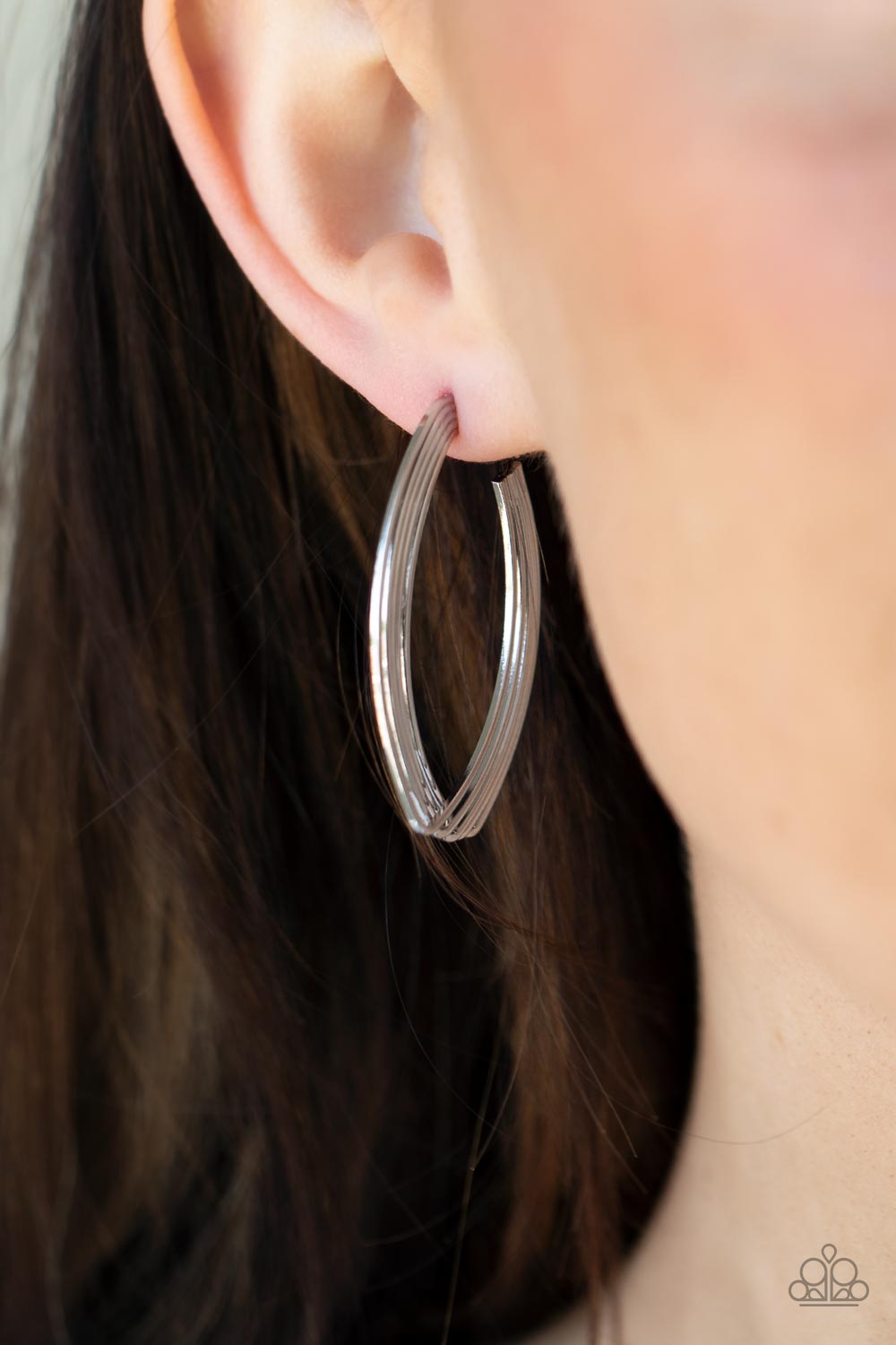 Industrial Illusion - Silver Earrings - Paparazzi Accessories 