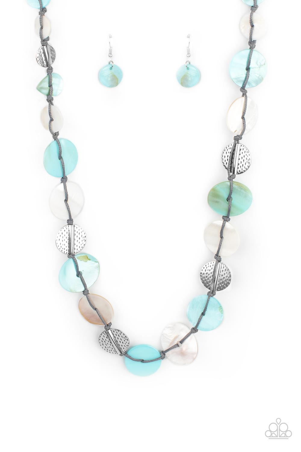 Seashore Spa - Blue Necklace - Paparazzi Accessories 
