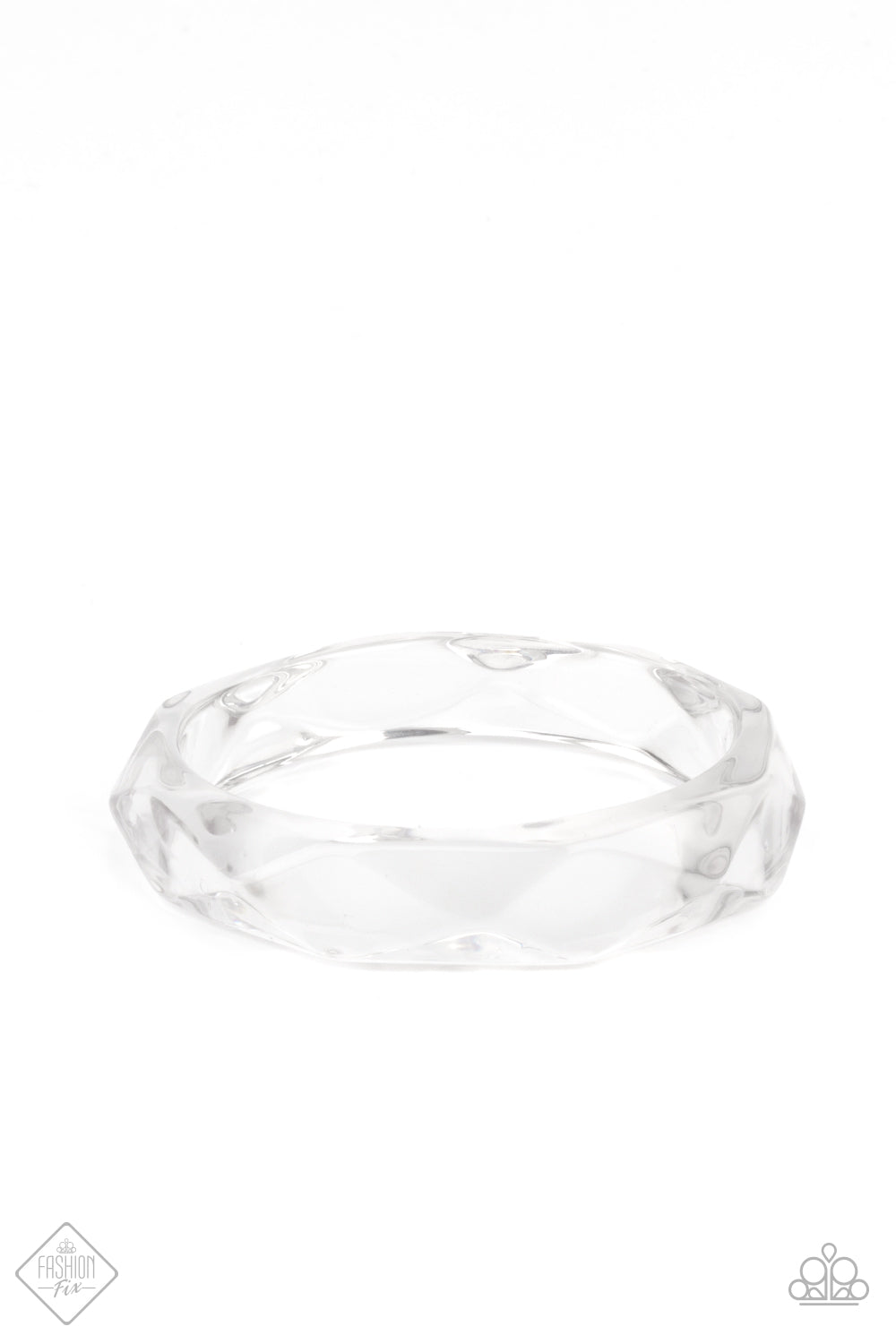Clear-Cut Couture - White Bracelet - Paparazzi Accessories 