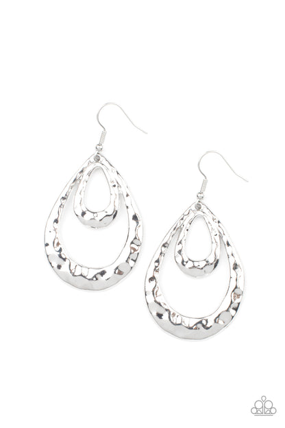 Museum Muse - Silver Earrings- Paparazzi Accessories - Paparazzi Accessories 
