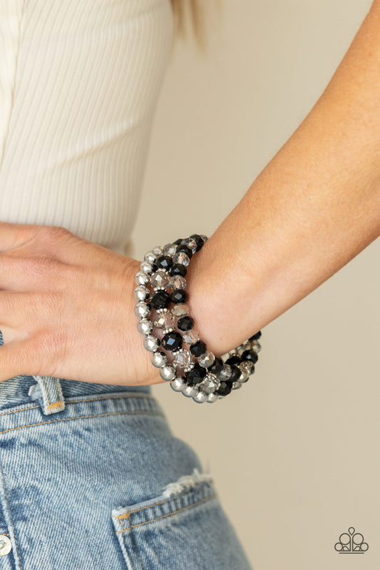 Gimme Gimme - Black Coil Bracelet - Paparazzi Accessories 