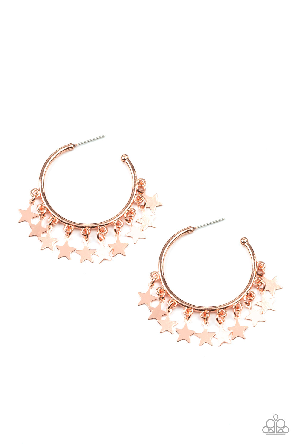 Happy Independence Day - Copper Earrings - Paparazzi Accessories 
