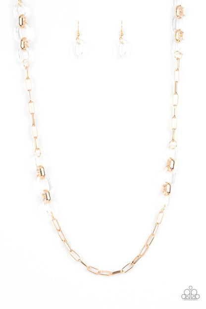 Have I Made Myself Clear? - Gold Necklace- Paparazzi Accessories - Paparazzi Accessories 