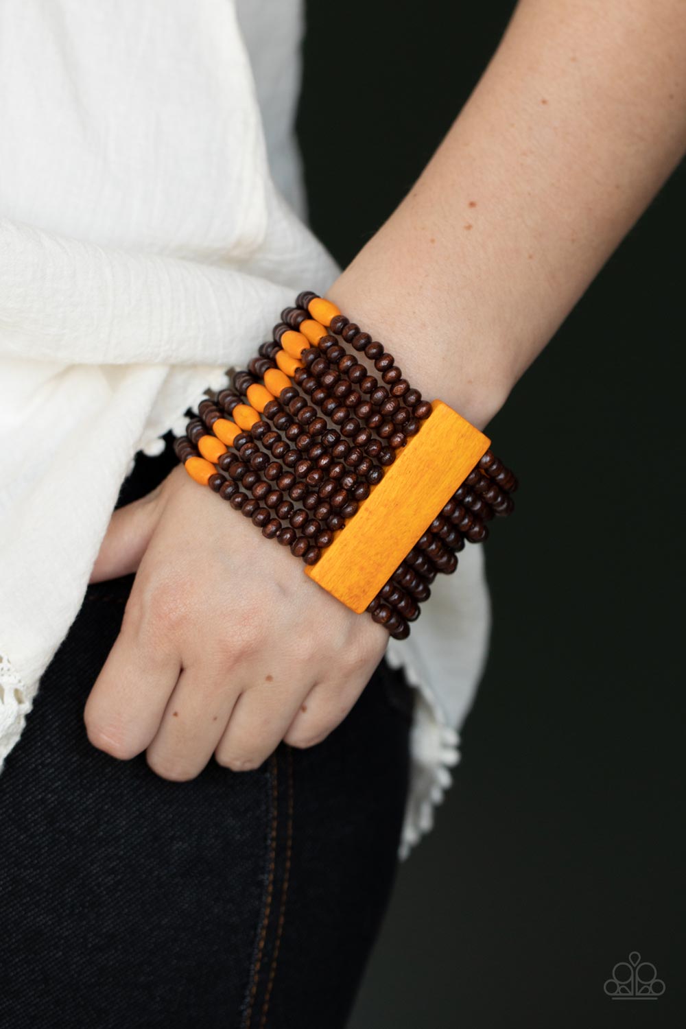 Tropical Trendsetter - Orange Bracelet - Paparazzi Accessories - Paparazzi Accessories 