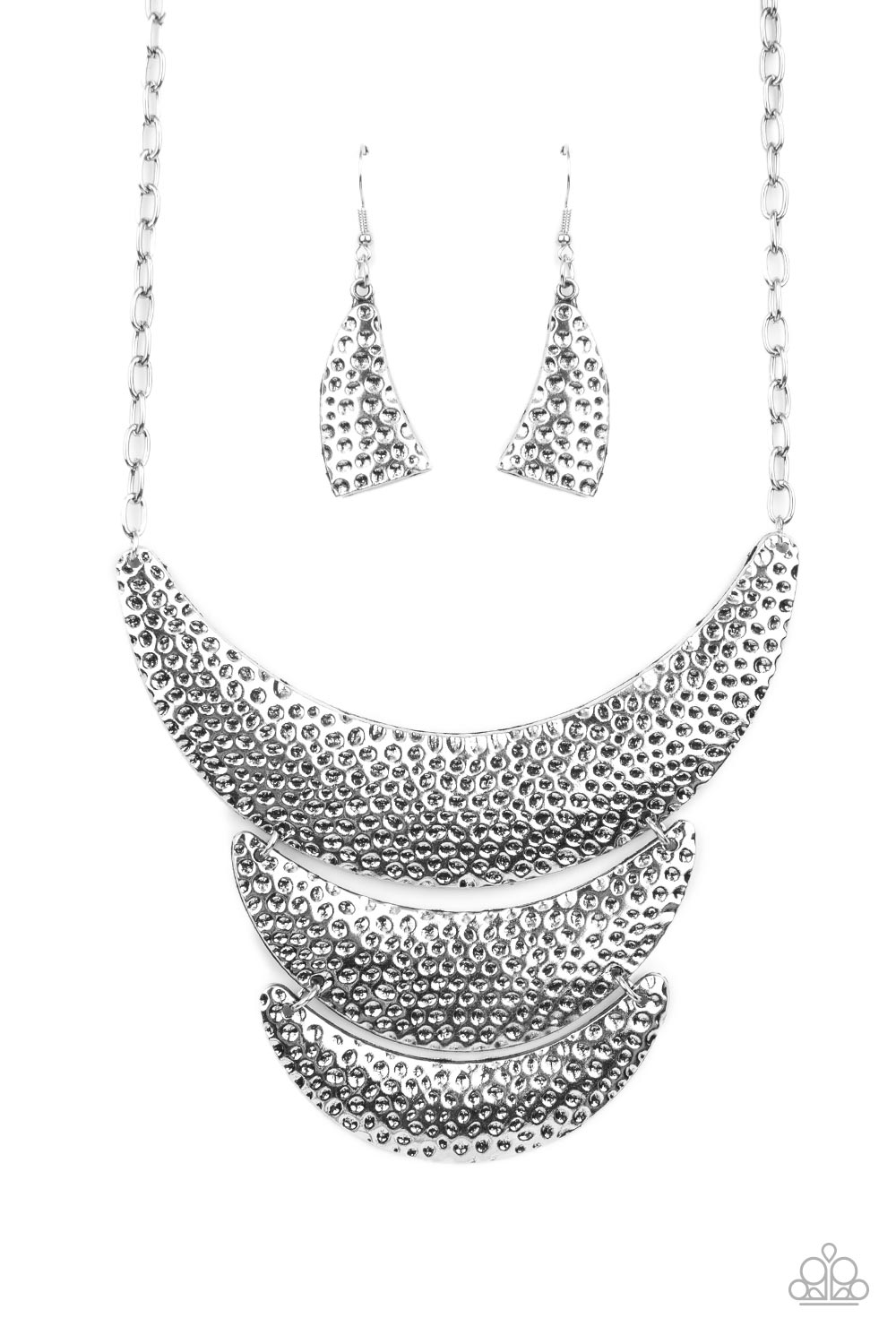 Moonwalk Magic - Silver Necklace - Paparazzi Accessories 