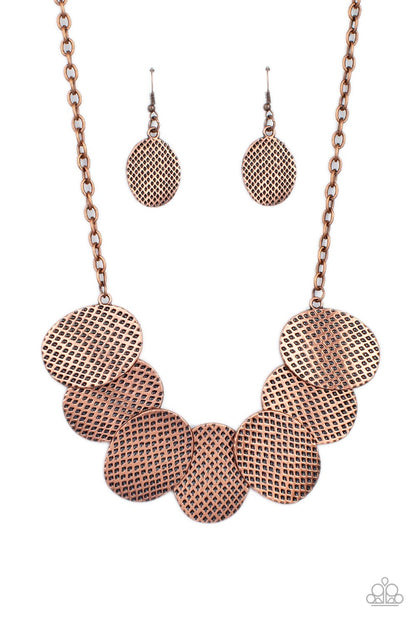 Industrial Wave - Copper Necklace - Paparazzi Accessories - Paparazzi Accessories 