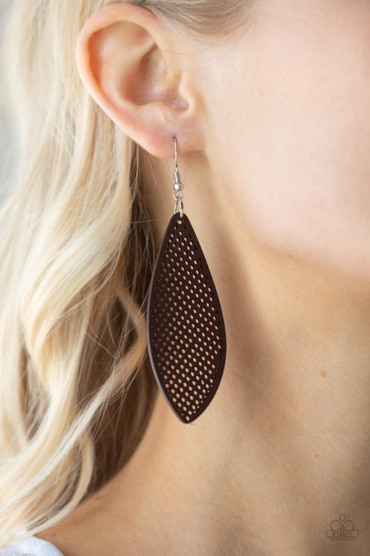 Surf Scene - Brown Earrings - Paparazzi Accessories - Paparazzi Accessories 