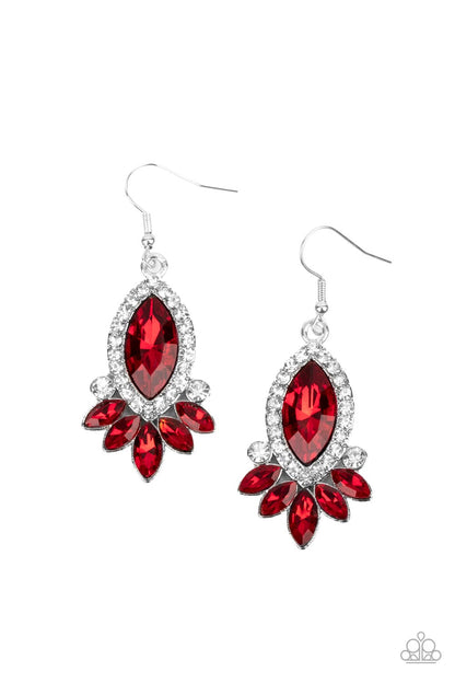 Prismatic Parade - Red Earrings - Paparazzi Accessories - Paparazzi Accessories 