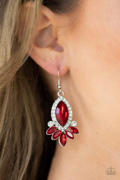 Prismatic Parade - Red Earrings - Paparazzi Accessories - Paparazzi Accessories 