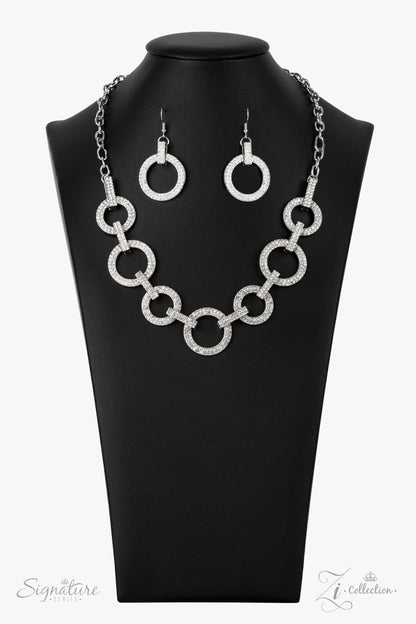 The Missy - Rhinestone Circles Necklace - Zi Collection - Paparazzi Accessories 