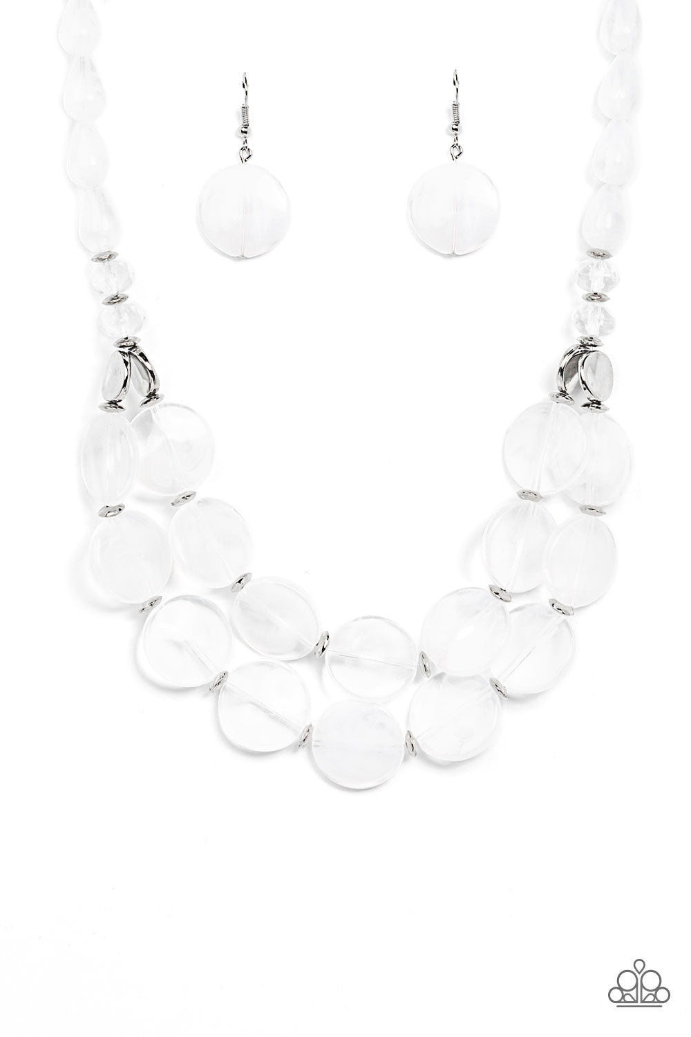 Beach Day Demure - White Necklace - Paparazzi Accessories - Paparazzi Accessories 