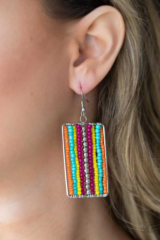 Beadwork Wonder - Multi Earrings - Paparazzi Accessories 