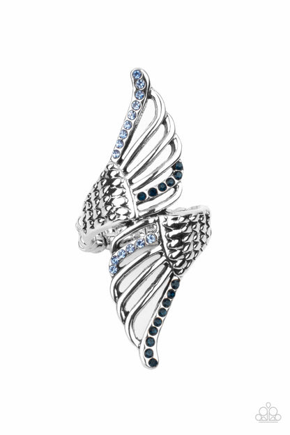 Angels Among Us - Blue Ring - Paparazzi Accessories - Paparazzi Accessories 