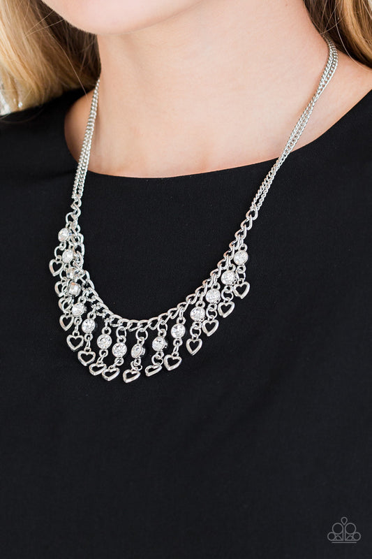 Valentine’s Day Drama - White Necklace - Paparazzi Accessories - Paparazzi Accessories 