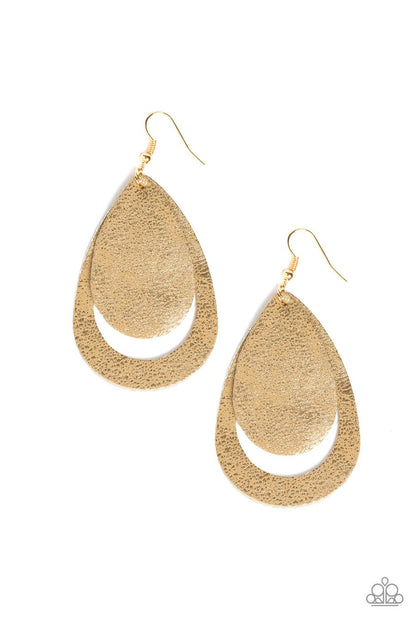 Fiery Firework - Gold Earrings - Paparazzi Accessories - Paparazzi Accessories 