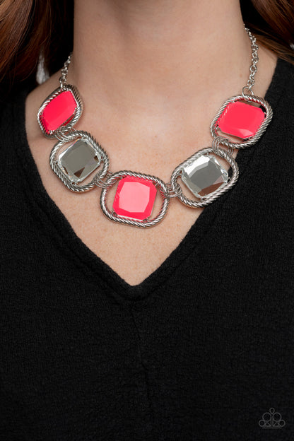 Pucker Up - Pink Necklace - Paparazzi Accessories - Paparazzi Accessories 