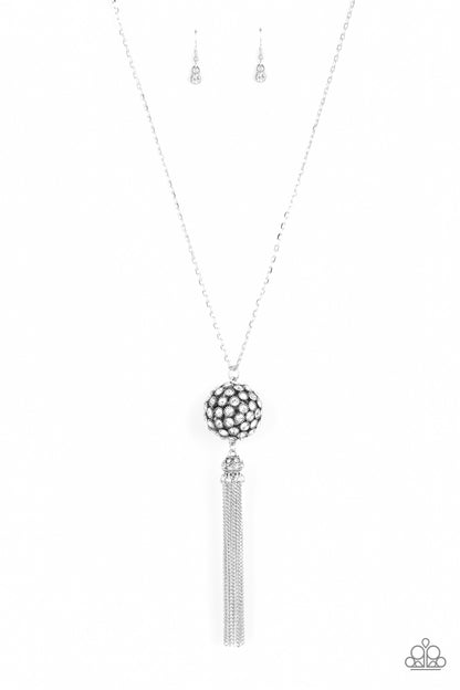 Rhinestone Revolution - White Necklace - Paparazzi Accessories - Paparazzi Accessories 
