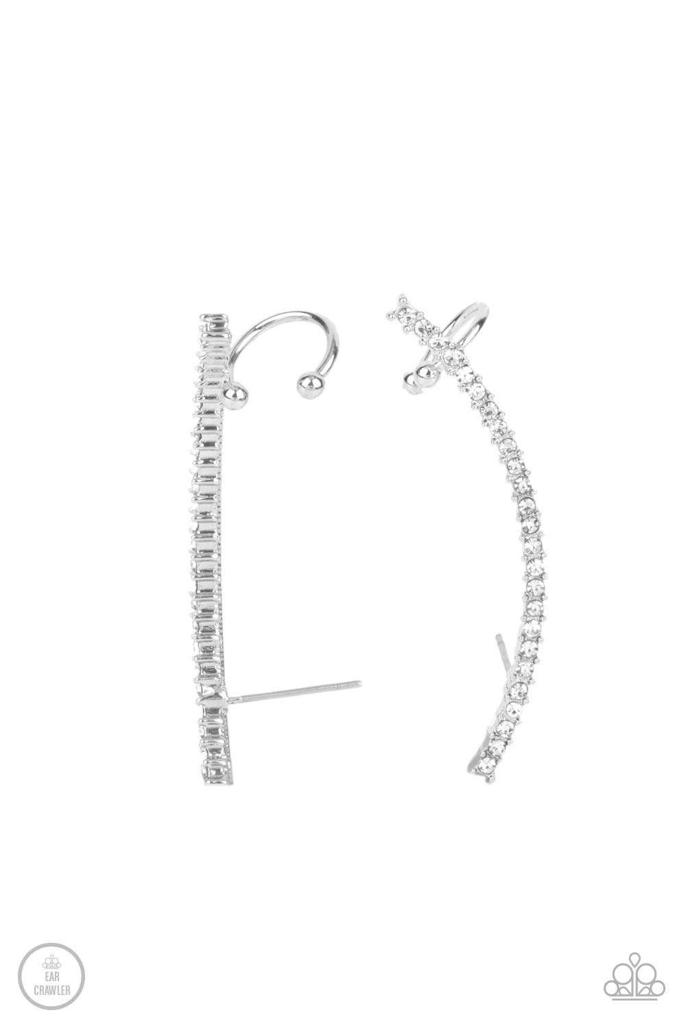 Sleekly Shimmering - White Ear Crawler - Paparazzi Accessories 