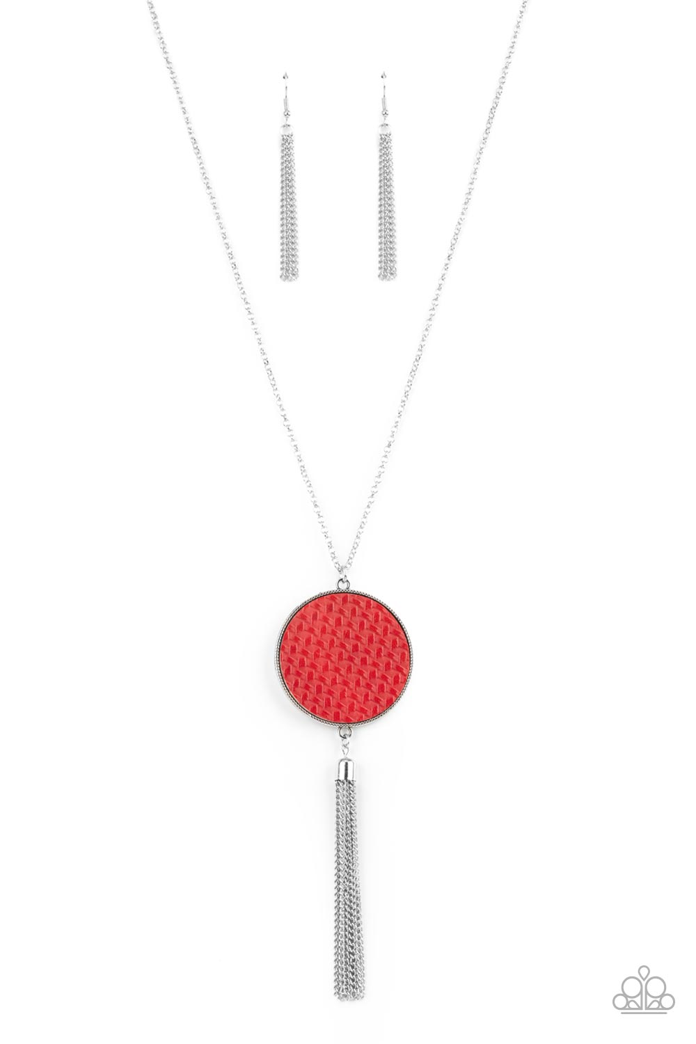 Wondrously Woven - Red Necklace - Paparazzi Accessories 