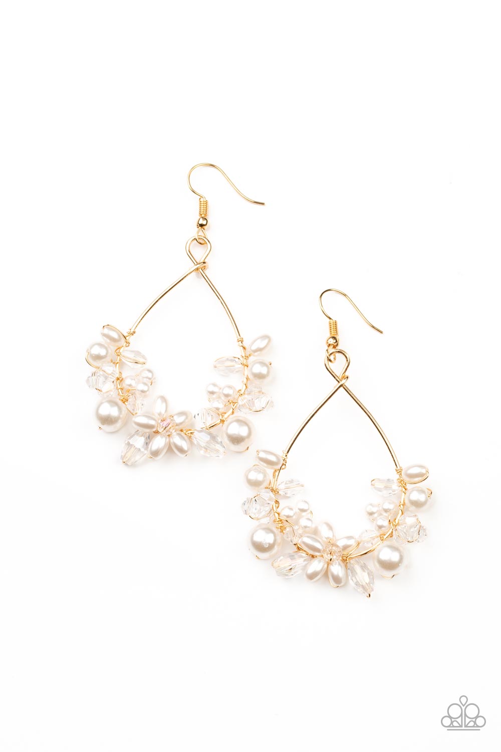 Marina Banquet - Gold Earrings - Paparazzi Accessories 