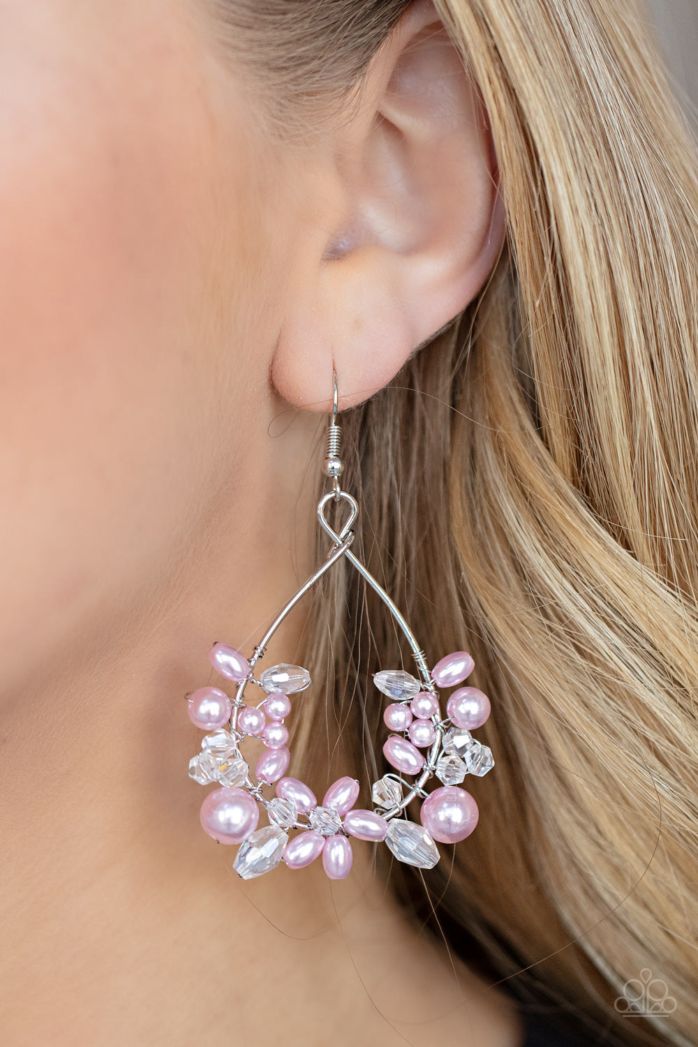 Marina Banquet - Pink Earrings - Paparazzi Accessories 