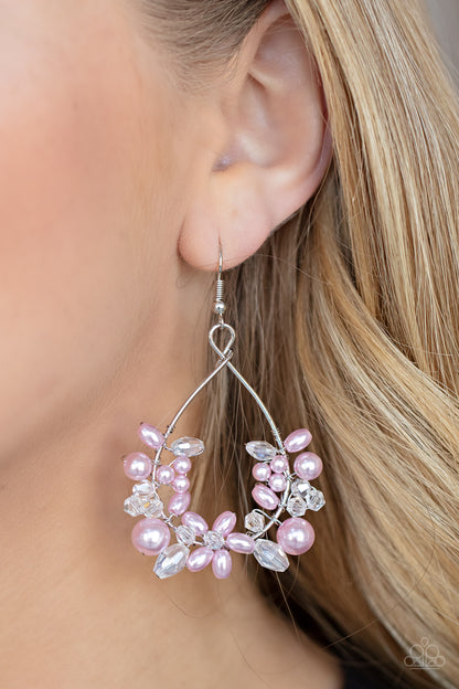 Marina Banquet - Pink Earrings - Paparazzi Accessories 