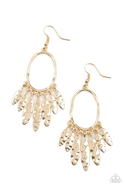 Artisan Aria - Gold Earrings - Paparazzi Accessories - Paparazzi Accessories 