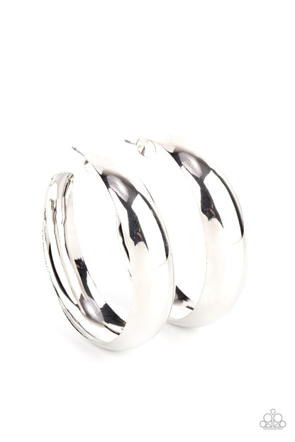 Flat Out Flawless - Silver Earrings - Paparazzi Accessories 