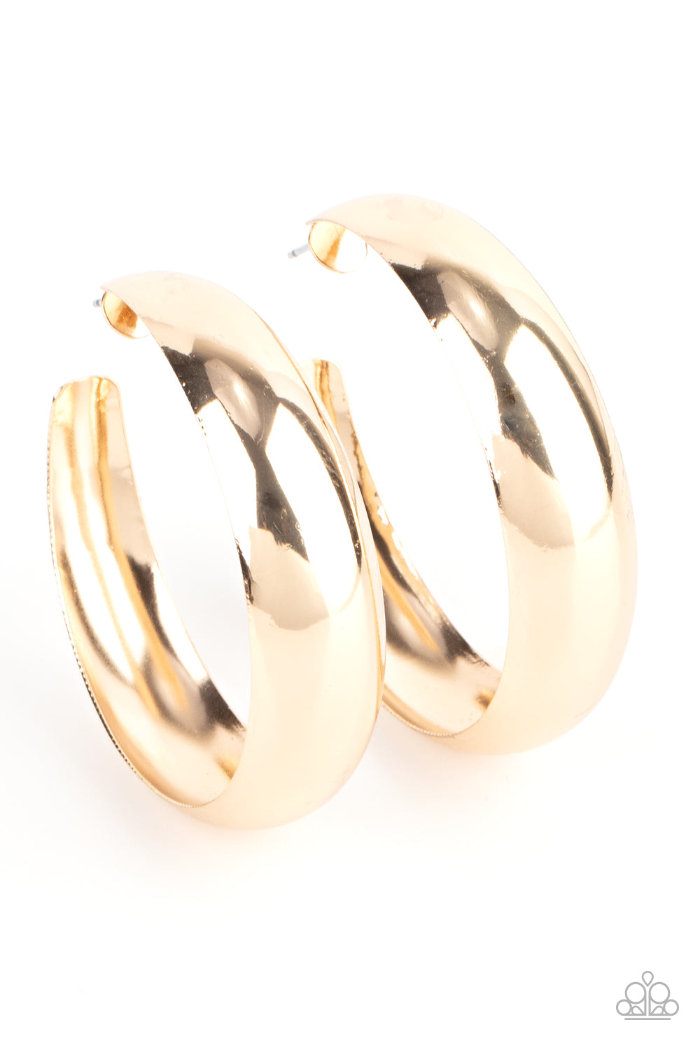 Flat Out Flawless - Gold Earrings - Paparazzi Accessories 