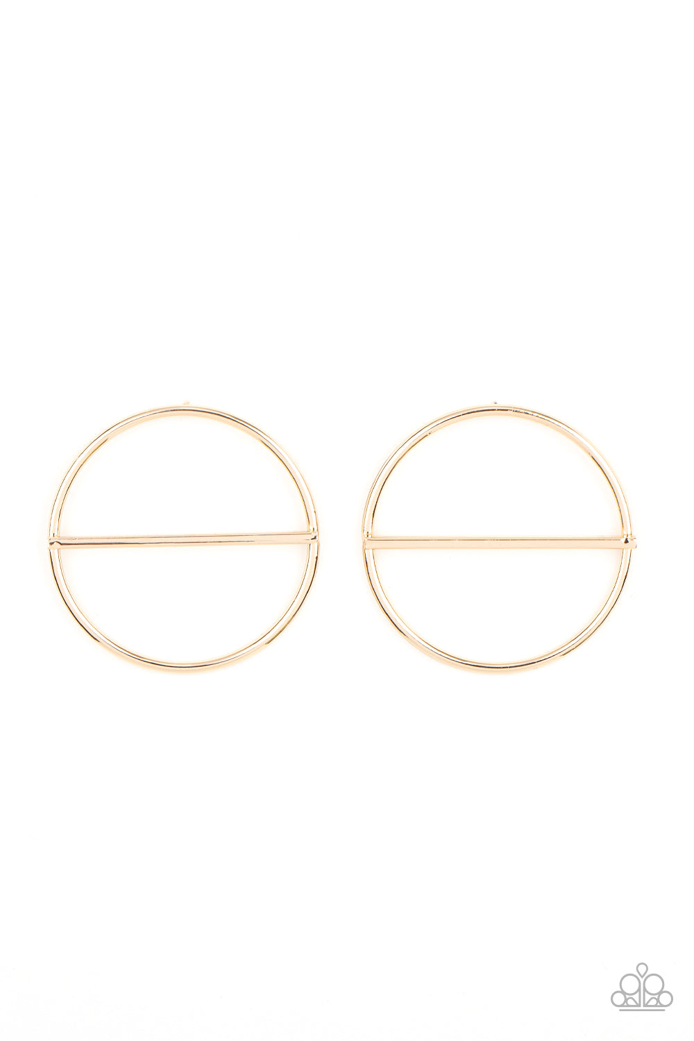 Dynamic Diameter - Gold Earrings - Paparazzi Accessories